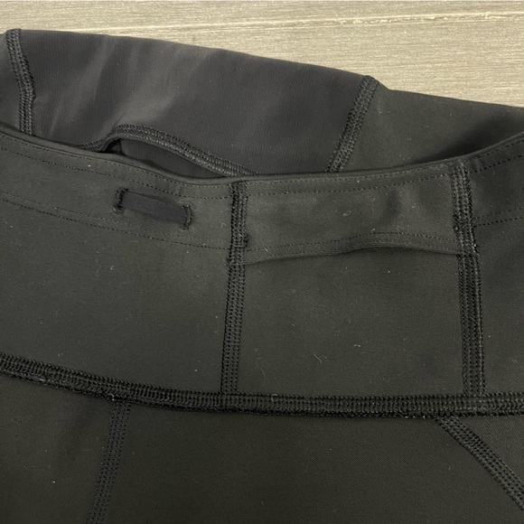 Athleta Black Mini Biker Shorts Mesh Back Pocket Active Gym Run Yoga Tennis Golf - Picture 11 of 14